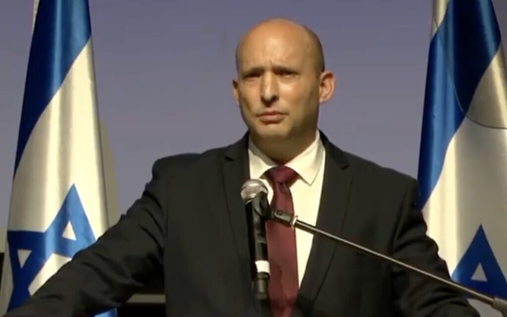 Former prime minister Naftali Bennett gives a video statement on December 23, 2025. (Screen capture/X)